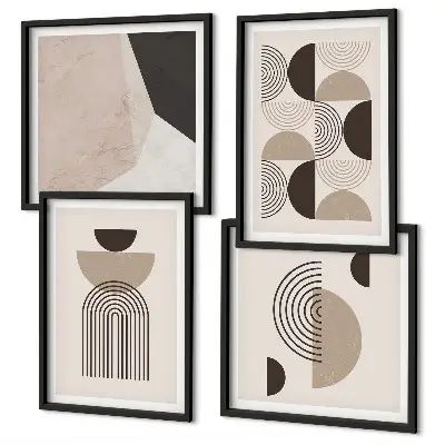 Abstract geometric wall art set patterned wall art