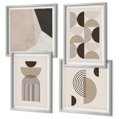 Abstract geometric wall art set patterned wall art