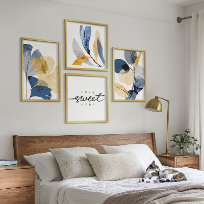 Multi-piece wall decor set Watercolor plant motifs