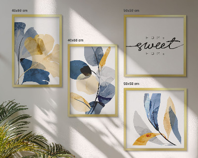 Multi-piece wall decor set Watercolor plant motifs