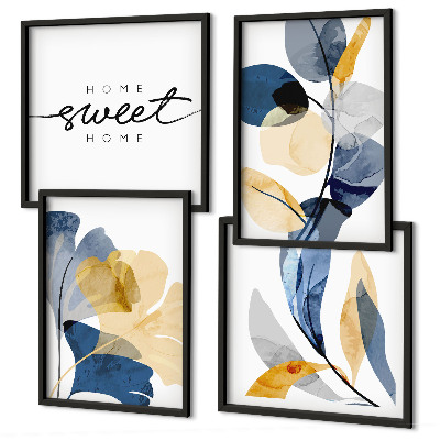 Multi-piece wall decor set Watercolor plant motifs
