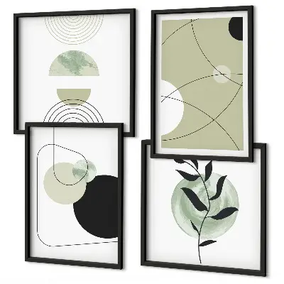 Multi-piece wall decor set Abstract shapes colors