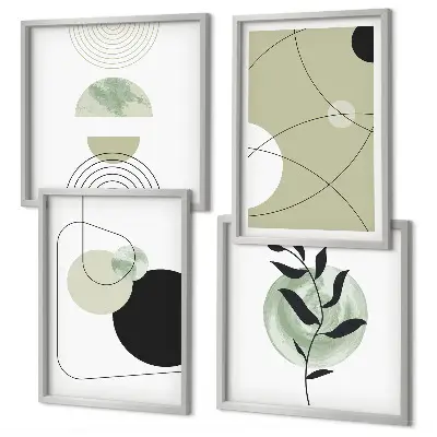Multi-piece wall decor set Abstract shapes colors