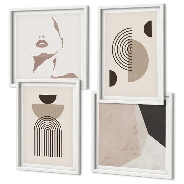 Abstract facial forms wall decor set multi-piece wall art