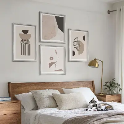 Abstract facial forms wall decor set multi-piece wall art