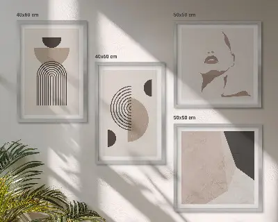 Abstract facial forms wall decor set multi-piece wall art