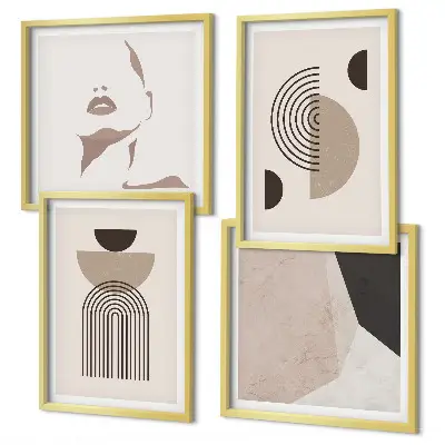 Abstract facial forms wall decor set multi-piece wall art