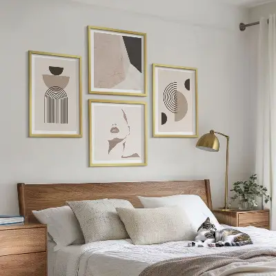 Abstract facial forms wall decor set multi-piece wall art