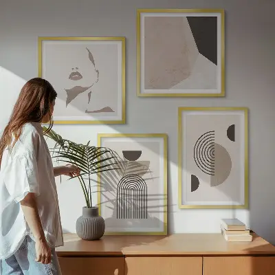 Abstract facial forms wall decor set multi-piece wall art
