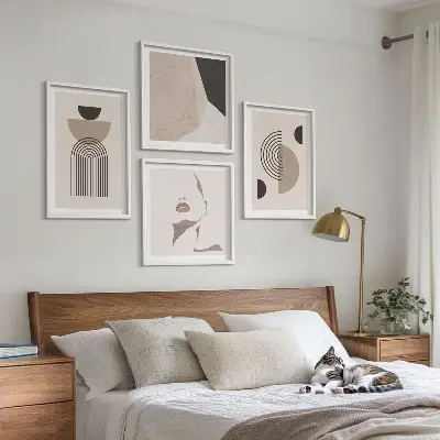 Abstract facial forms wall decor set multi-piece wall art
