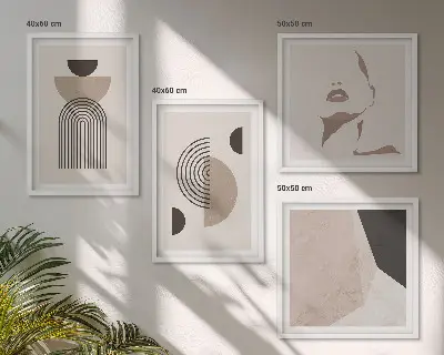 Abstract facial forms wall decor set multi-piece wall art