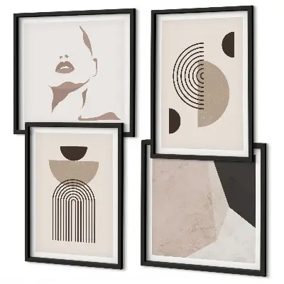 Multi-piece wall decor set Abstract facial forms
