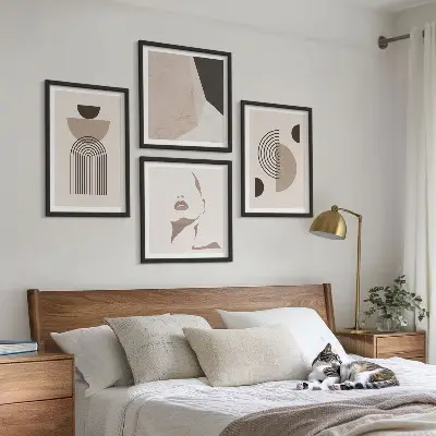 Abstract facial forms wall decor set multi-piece wall art