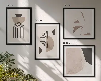 Abstract facial forms wall decor set multi-piece wall art