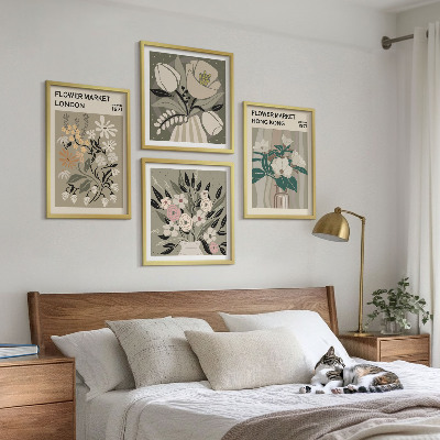Multi-piece wall decor set Floral Illustrations London Hong Kong