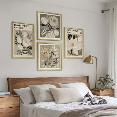 Wall art set Kingston Seoul retro flowers