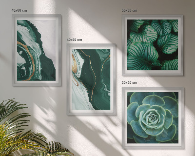 Multi-piece wall decor set Abstract Succulent Leaf Patterns
