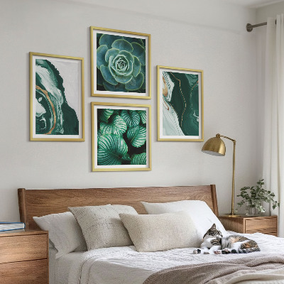 Multi-piece wall decor set Abstract Succulent Leaf Patterns