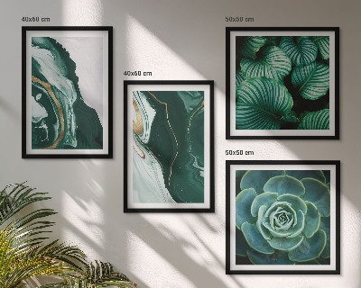 Multi-piece wall decor set Abstract Succulent Leaf Patterns
