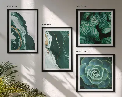 Abstract Succulent Leaf Wall Decor Set multi-piece art panels