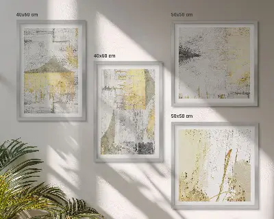 Wall art set Abstract minimalist patterns