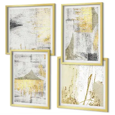 Wall art set with abstract minimalist patterns