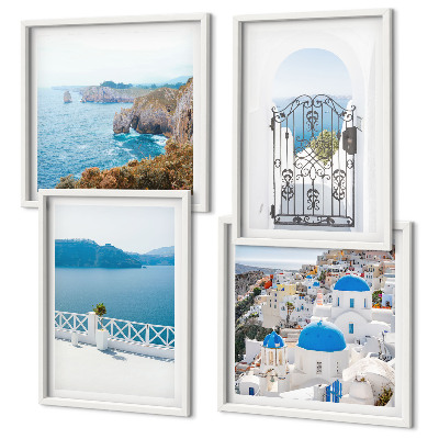 Wall art set Sea architecture of Greece