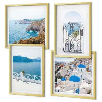Wall art set Sea architecture of Greece