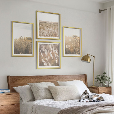 Multi-piece wall decor set Landscape grass flowers warmth