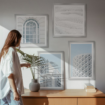 Wall art set Modern architecture geometry
