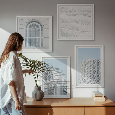 Wall art set Modern architecture geometry