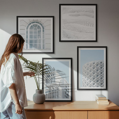 Wall art set Modern architecture geometry