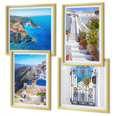 Wall art set Santorini Greek Architecture Oia