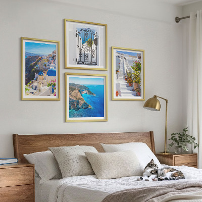 Wall art set Santorini Greek Architecture Oia