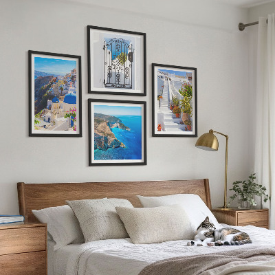 Wall art set Santorini Greek Architecture Oia