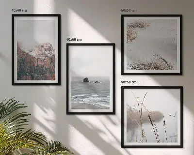 Abstract Waves Wall Art set of 4 gray pastel prints