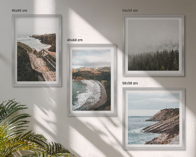 Multi-piece wall decor set Cliff views, beach landscapes