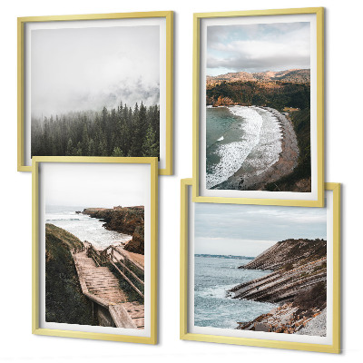 Multi-piece wall decor set Cliff views, beach landscapes