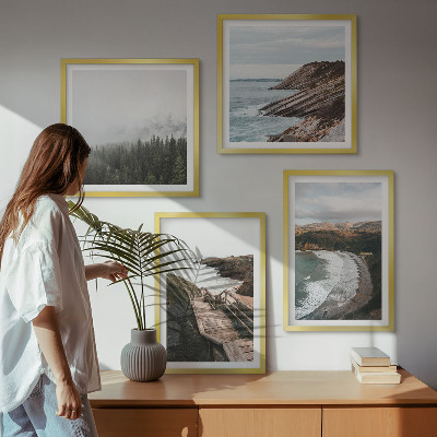 Multi-piece wall decor set Cliff views, beach landscapes