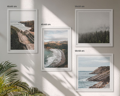 Multi-piece wall decor set Cliff views, beach landscapes
