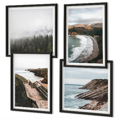 Multi-piece wall decor set Cliff views, beach landscapes