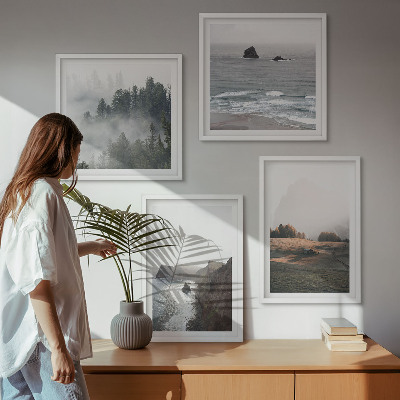 Wall art set Landscapes of mountains and sea