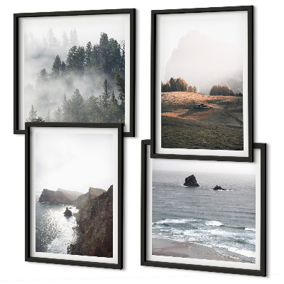 Wall art set Landscapes of mountains and sea