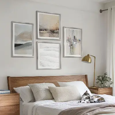 Set of 4 wall art pieces Abstract earth patterns