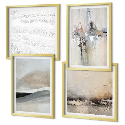 Abstract Earth Patterns Wall Art set of 4 pieces