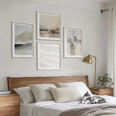 Set of 4 wall art pieces Abstract earth patterns