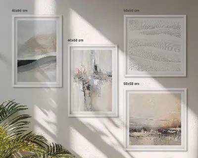 Set of 4 wall art pieces Abstract earth patterns