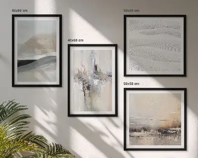 Set of 4 wall art pieces Abstract earth patterns