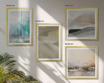 Abstract wall art set painted decorative accents