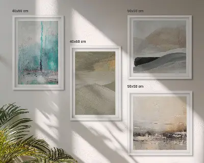 Wall art set Painted abstract decorations